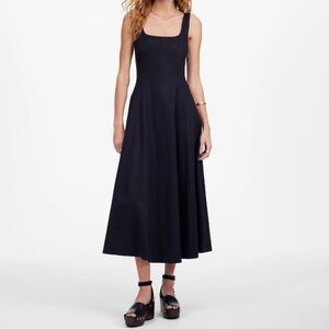 Madewell Seamed Squareneck Midi Dress size 0